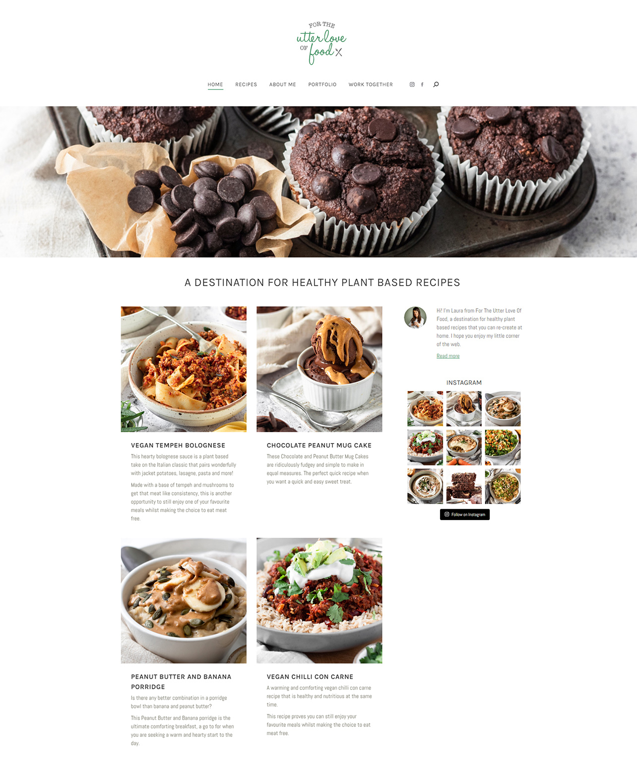 For the utter love of food website