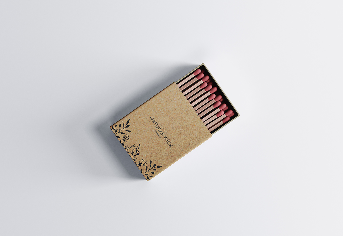 Natural Wick matches box
