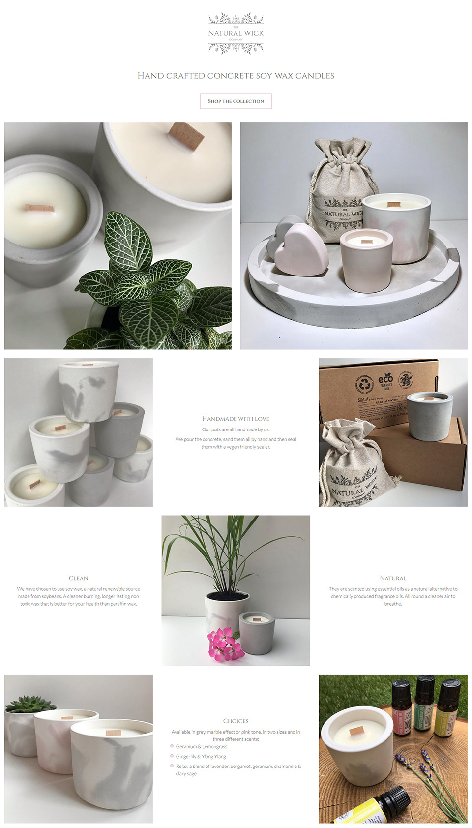 The Natural Wick website